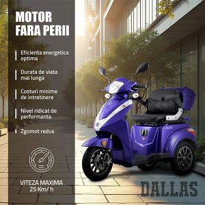 triciclu electric 3 roți Samus Dallas albastru