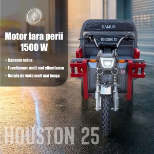 Triciclu cargo electric SAMUS HOUSTON 25-1.5 72V45Ah pentru transport marfă