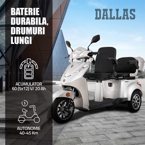 triciclu electric Samus Dallas 3R2 vedere laterală