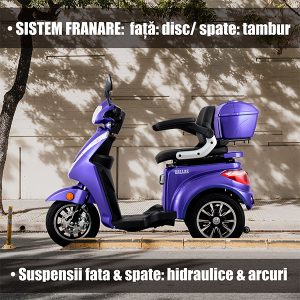 triciclu electric 3 roți Samus Dallas albastru