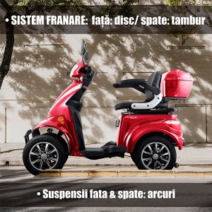 Cvadraciclu electric EL SAMUS DALLAS 4R1 roșu 60V 20Ah