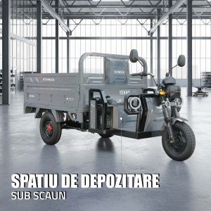 Triciclu cargo electric TEXAS 170/130-12T1500 60V58Ah pentru transport marfă