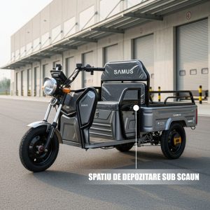 Triciclu cargo electric SAMUS RANGER 25-1.1 72V32Ah pentru transport marfă